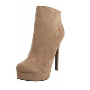 Chinese Laundry platform taupe booties